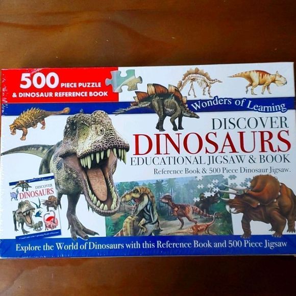 GREAT GIFT!!! NEW Wonders of Learning sealed 500 puzzle dinosaurs * - Picture 1 of 5